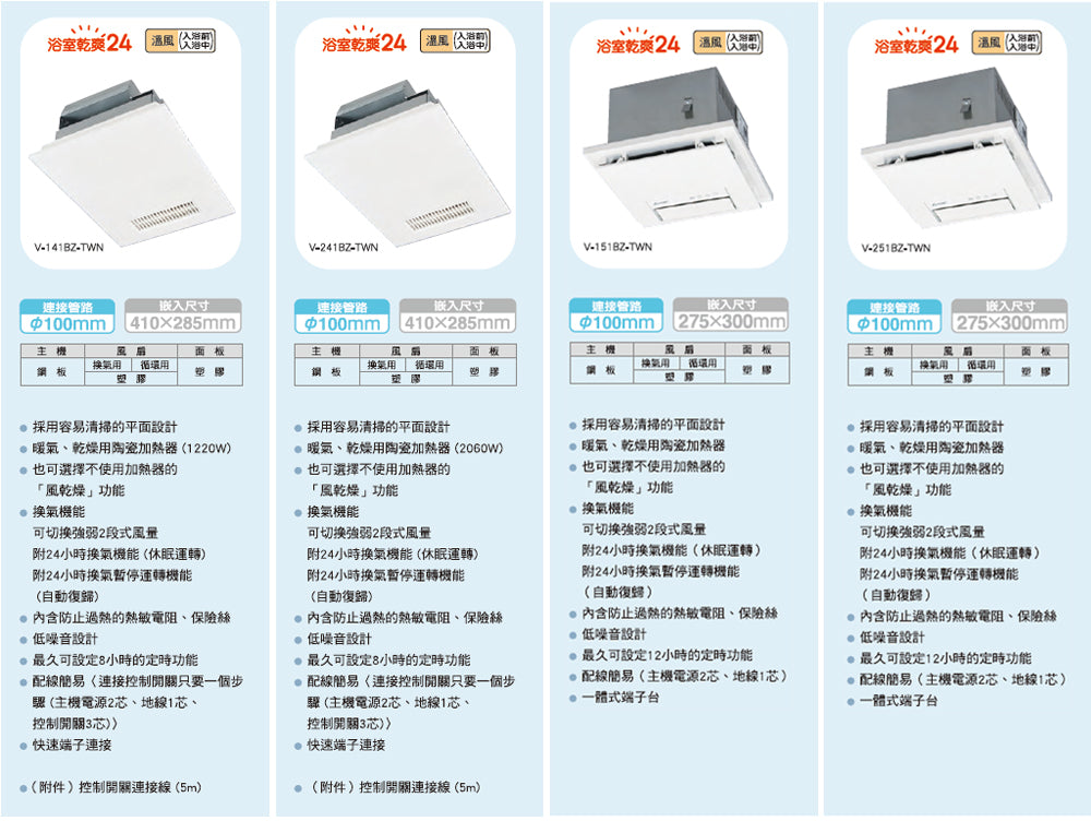 MITSUBISHI 三菱電機 日本製造 線控 浴室暖風機 乾燥機 V-141BZ-TWN V-241BZ-TWN