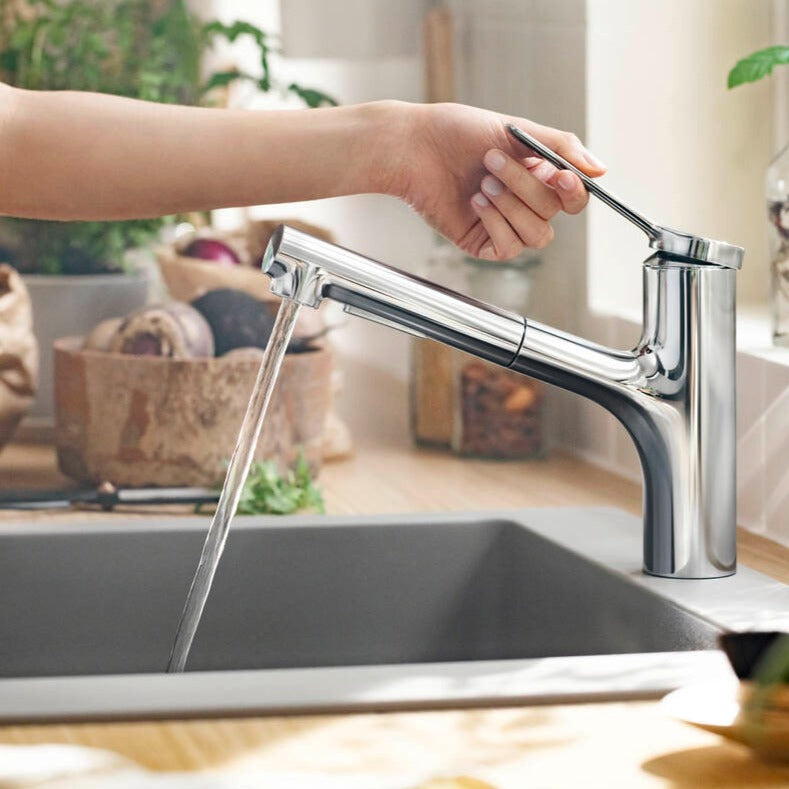 hansgrohe 漢斯格雅Zesis M33 多色廚房龍頭伸縮龍頭74800 – 德意衛浴
