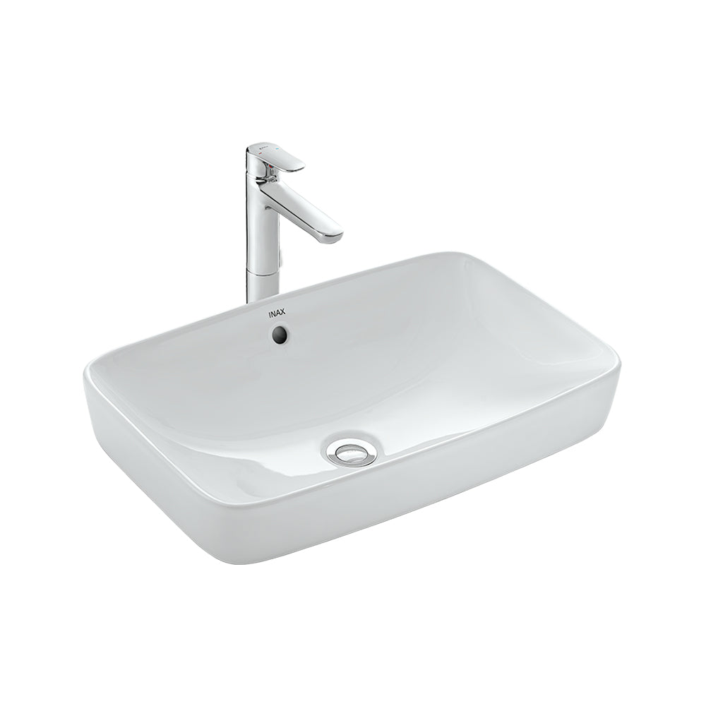 INAX 伊奈日本品牌半嵌盆面盆臉盆58cm AL-299V-TW/BW1 – 德意衛浴