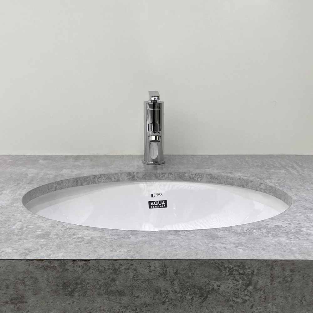 INAX 伊奈日本品牌下嵌盆面盆臉盆53cm AL-2293V-TW/BW1 – 德意衛浴