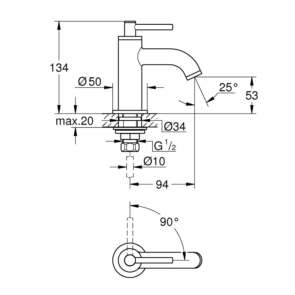 
                  
                    GROHE 高儀 德國品牌 ATRIO 多色 單冷水 面盆龍頭 臉盆龍頭 (XS) 20021
                  
                