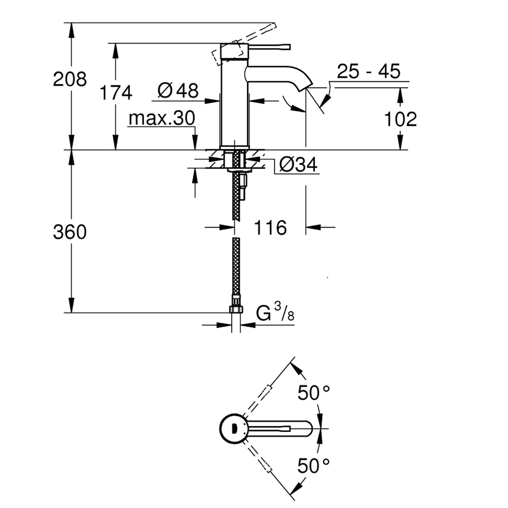 
                  
                    GROHE 高儀 德國品牌 ESSENCE 雙色 面盆龍頭 臉盆龍頭 23590
                  
                