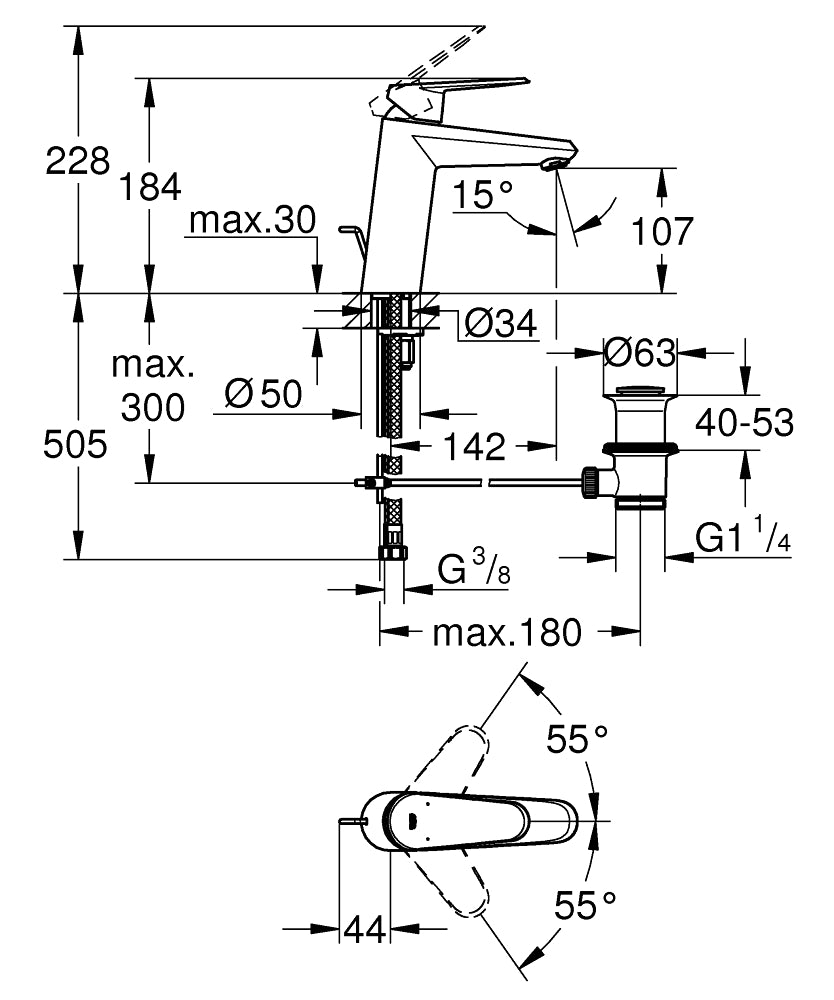 
                  
                    GROHE 高儀 德國品牌 EURODISC COSMOPOLITAN 面盆龍頭 臉盆龍頭 (M) 23448
                  
                