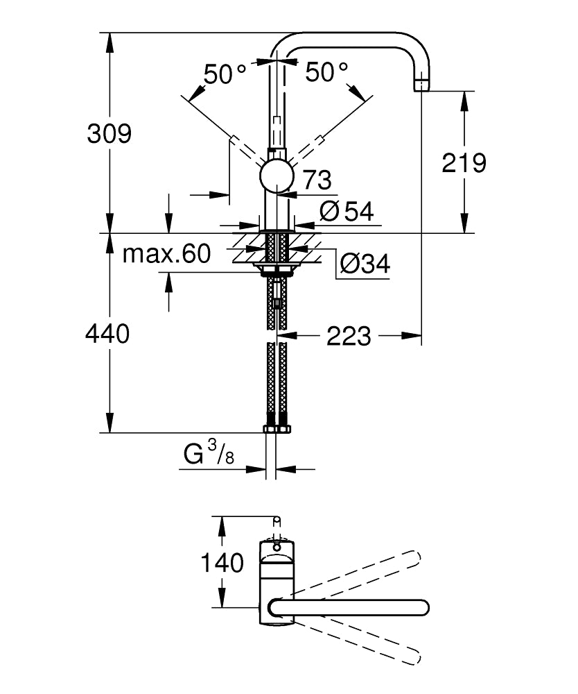 
                  
                    GROHE 高儀 MINTA 側把手 廚房龍頭 32488
                  
                