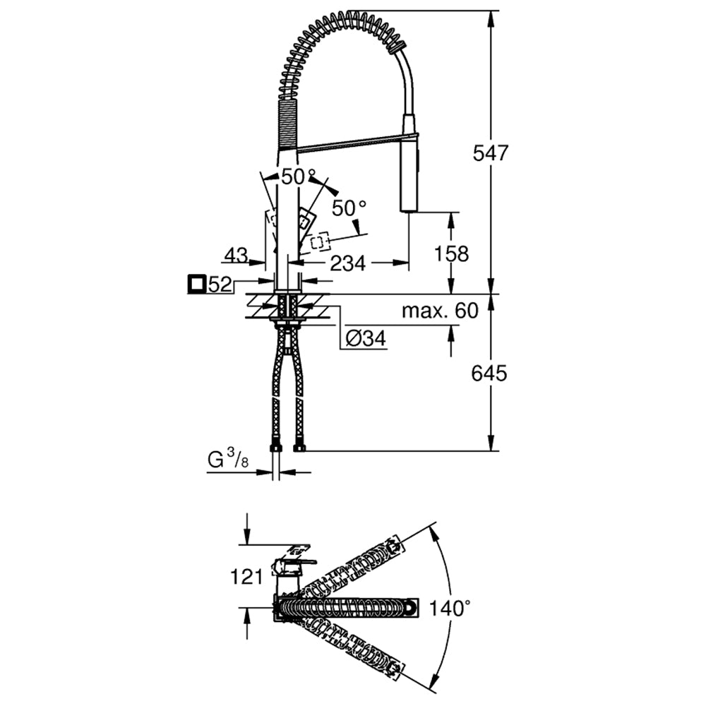 
                  
                    GROHE 高儀 EUROCUBE 側把手 廚房龍頭 31395
                  
                