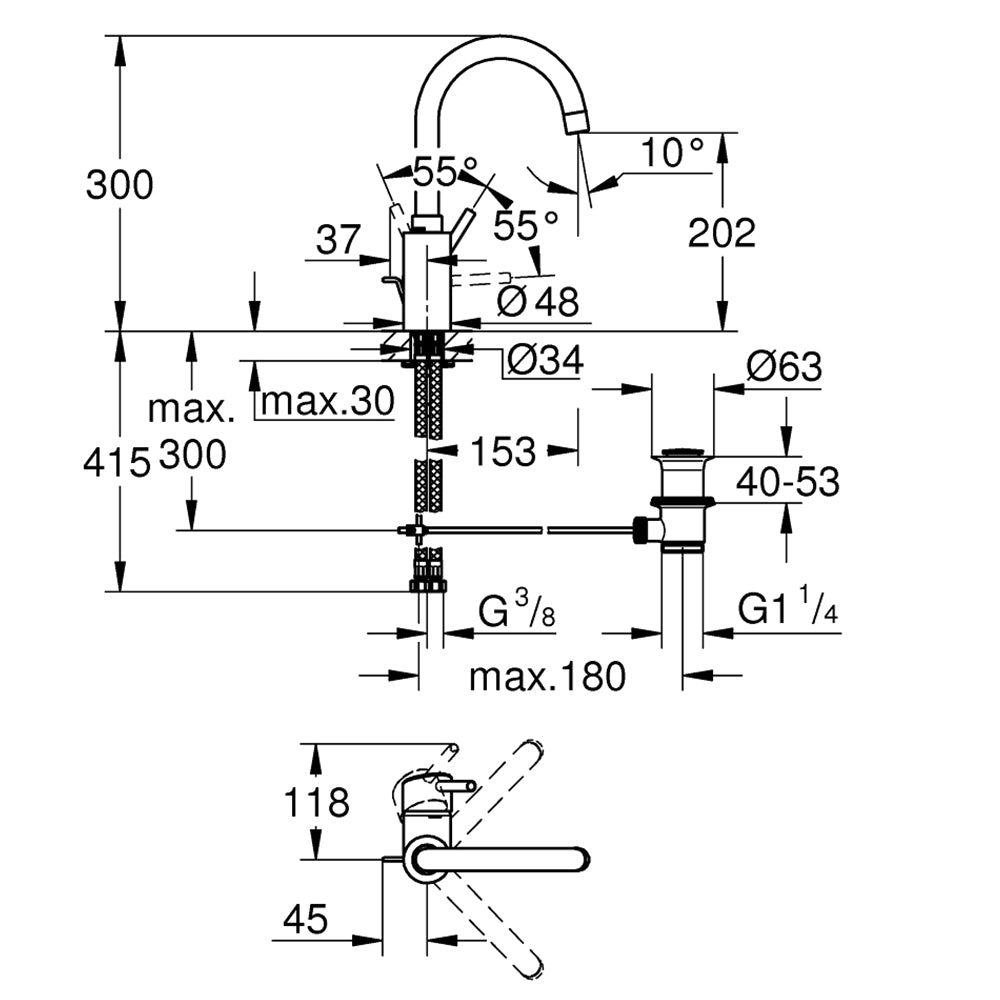 
                  
                    GROHE 高儀 德國品牌 CONCETTO 面盆龍頭 臉盆龍頭 (L) 32629
                  
                