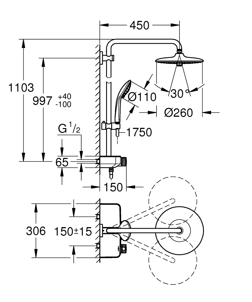 
                  
                    GROHE 高儀 EUPHORIA SMARTCONTROL SYSTEM 260 MONO 恆溫 頂灑 恆溫龍頭 26509
                  
                