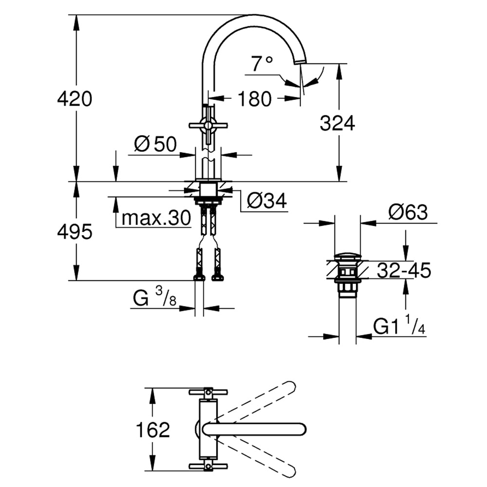 
                  
                    GROHE 高儀 德國品牌 ATRIO 多色 面盆龍頭 臉盆龍頭 (XL) 21044
                  
                