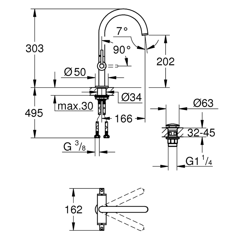 
                  
                    GROHE 高儀 德國品牌 ATRIO 多色 面盆龍頭 臉盆龍頭 (L) 21022
                  
                