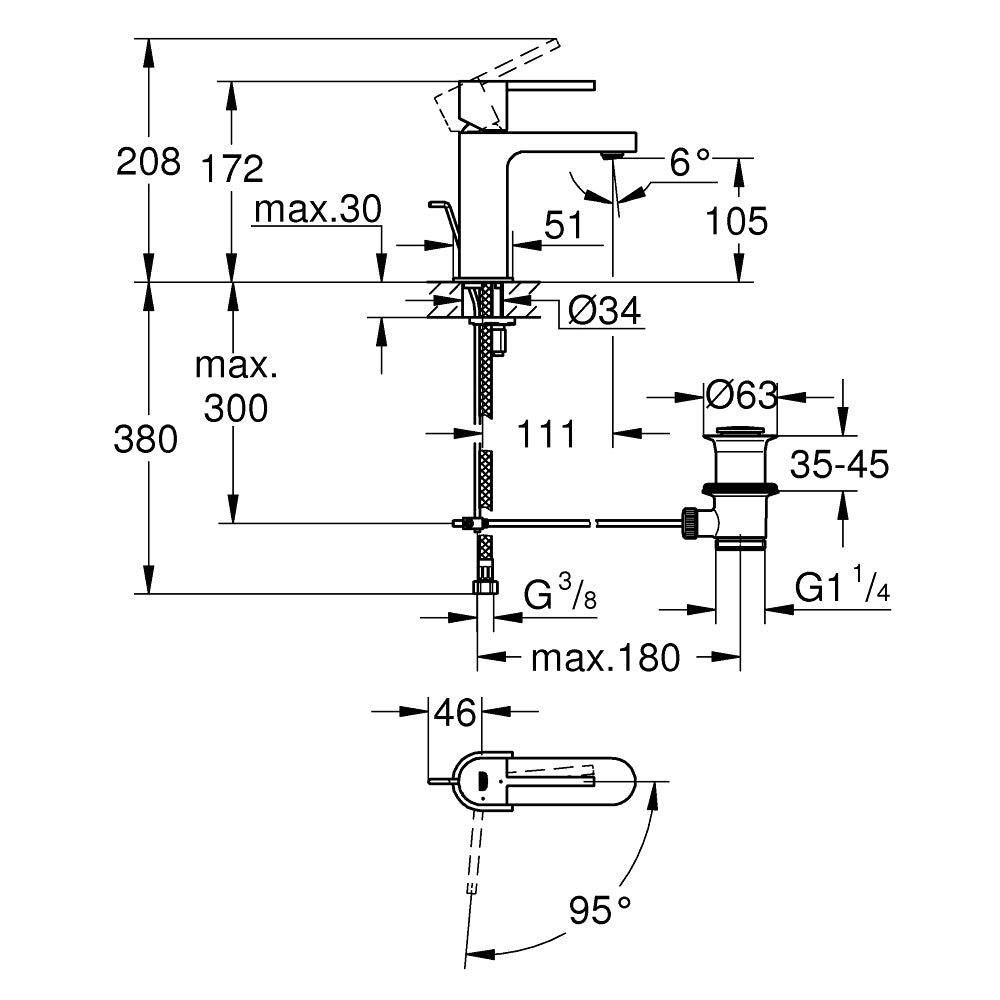 
                  
                    GROHE 高儀 德國品牌 GROHE PLUS 冷置中 面盆龍頭 臉盆龍頭 (S) 23870
                  
                