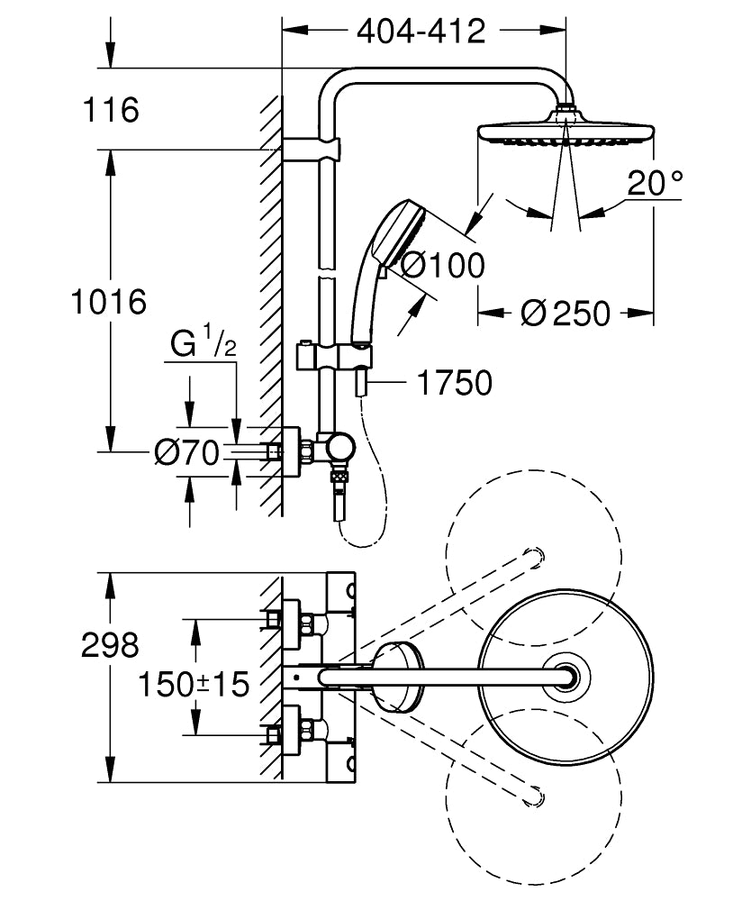 
                  
                    GROHE 高儀 TEMPESTA COSMOPOLITAN SYSTEM 250 恆溫 頂灑 恆溫龍頭 26670
                  
                