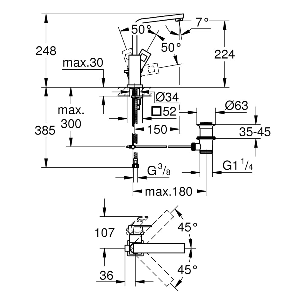 
                  
                    GROHE 高儀 德國品牌 EUROCUBE 面盆龍頭 臉盆龍頭 (L) 23135
                  
                