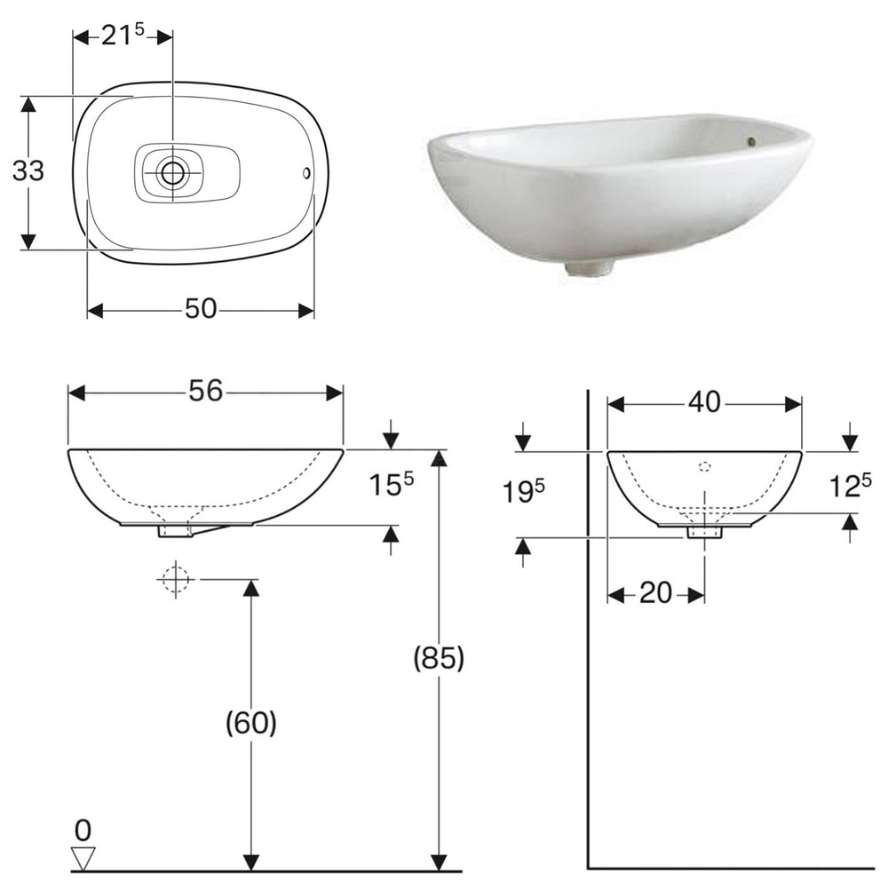 
                  
                    GEBERIT 德國品牌 Citterio系列 台上盆 臉盆 面盆 50054
                  
                