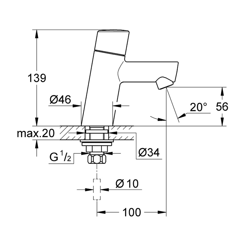 
                  
                    GROHE 高儀 德國品牌 CONCETTO 單出水 面盆龍頭 臉盆龍頭 (XS) 32207
                  
                