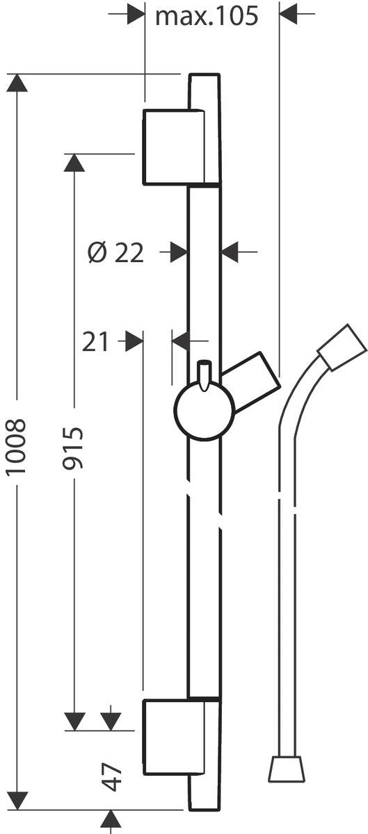 
                  
                    hansgrohe 漢斯格雅 Unica 多色 淋浴桿 軟管組 28631 28632
                  
                