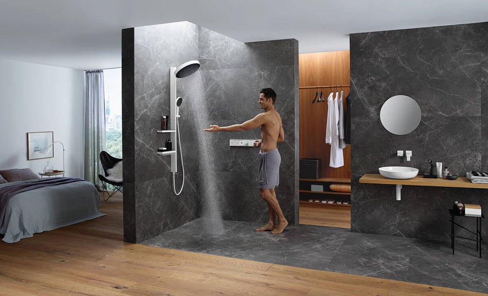 
                  
                    hansgrohe 漢斯格雅 Rainfinity 雙色 頂灑 淋浴置物架組 26842
                  
                