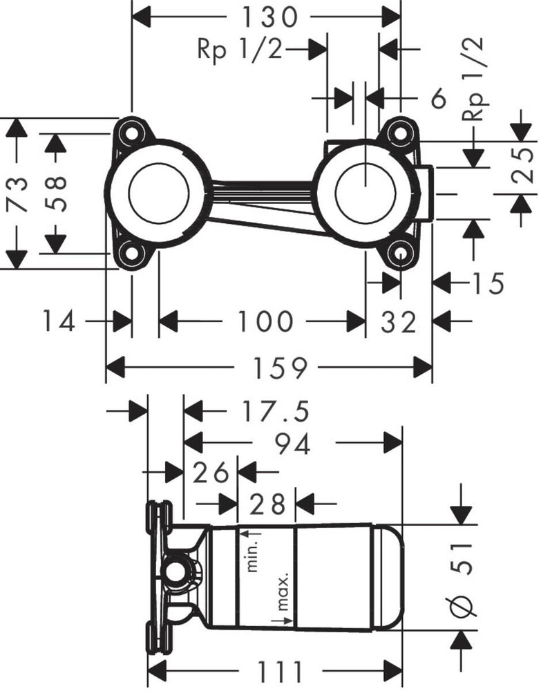 
                  
                    hansgrohe 漢斯格雅 Logis 埋壁面盆龍頭 面盆龍頭 含軸心 71220 71256
                  
                