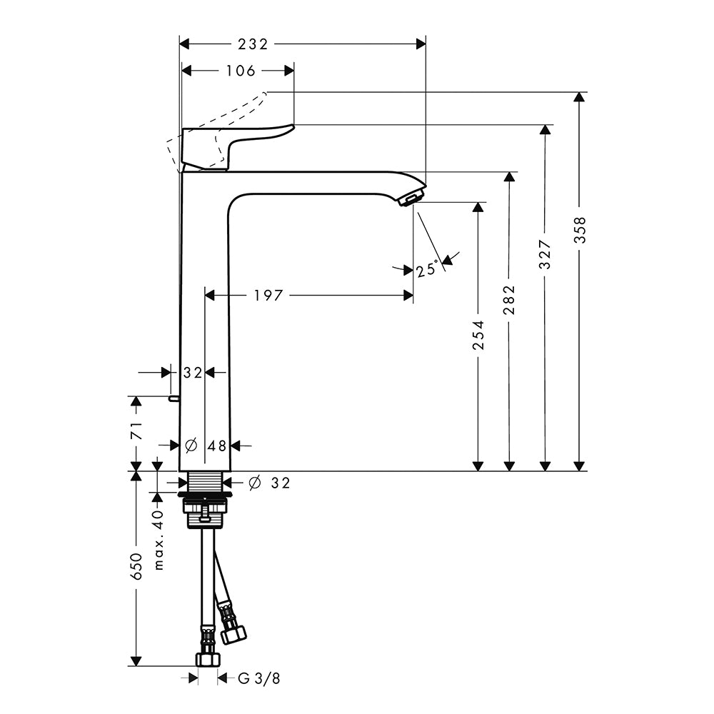 
                  
                    hansgrohe 漢斯格雅 Metris 高腳臉盆龍頭 面盆龍頭 水龍頭 (XL) 31082
                  
                