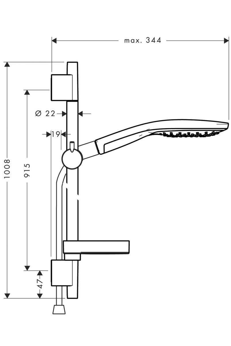 
                  
                    hansgrohe 漢斯格雅 Raindance 蓮蓬頭 升降桿 蓮蓬頭滑桿組 27803
                  
                