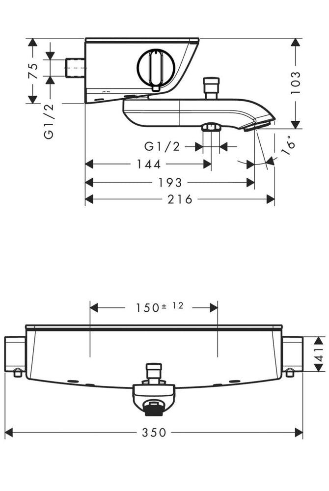 
                  
                    hansgrohe 漢斯格雅 Ecostat Select 雙色 恆溫 浴缸龍頭 13141
                  
                