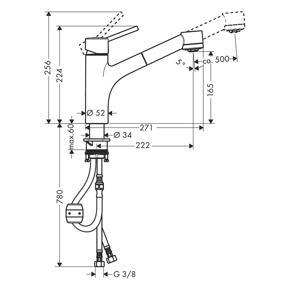 
                  
                    hansgrohe 漢斯格雅 Talis M52 雙色 廚房龍頭 伸縮龍頭 32841
                  
                