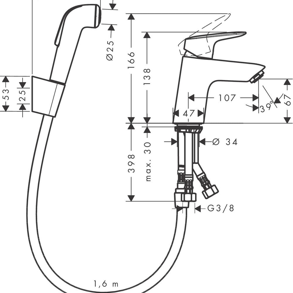 
                  
                    hansgrohe 漢斯格雅 Logis 面盆龍頭 臉盆龍頭 水龍頭 沖洗器 71290
                  
                