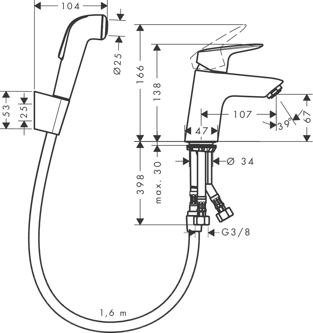 
                  
                    hansgrohe 漢斯格雅 Logis 面盆龍頭 臉盆龍頭 水龍頭 沖洗器 71290
                  
                