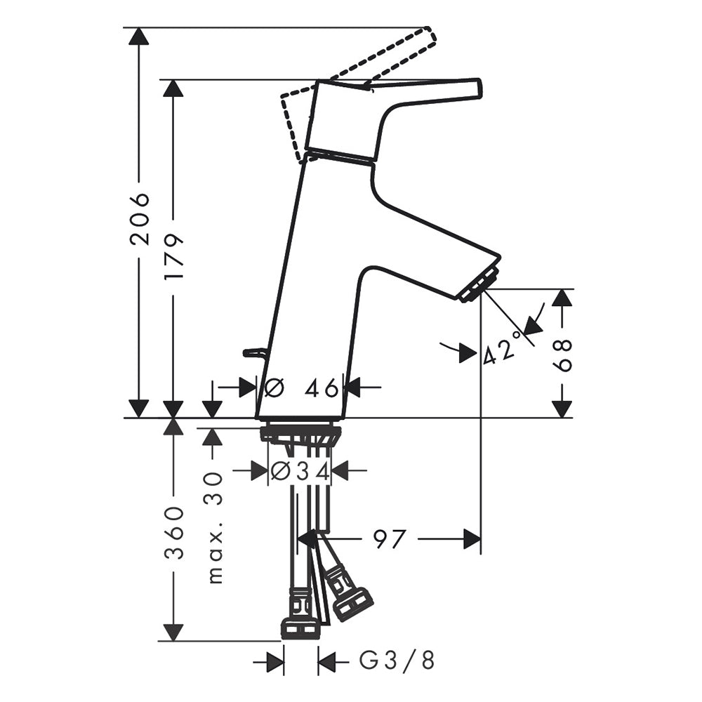 
                  
                    hansgrohe 漢斯格雅 Talis S 面盆龍頭 臉盆龍頭 水龍頭 72010
                  
                