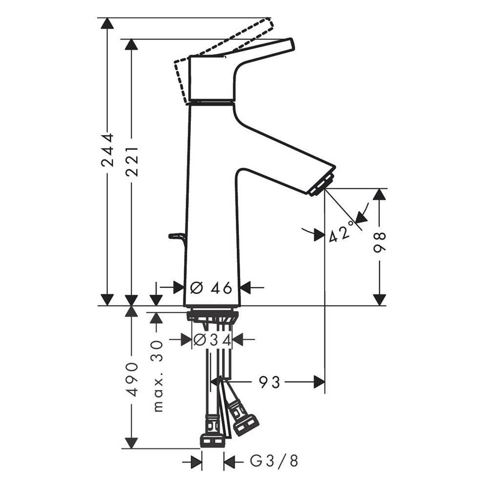 
                  
                    hansgrohe 漢斯格雅 Talis S 面盆龍頭 臉盆龍頭 水龍頭 72020
                  
                