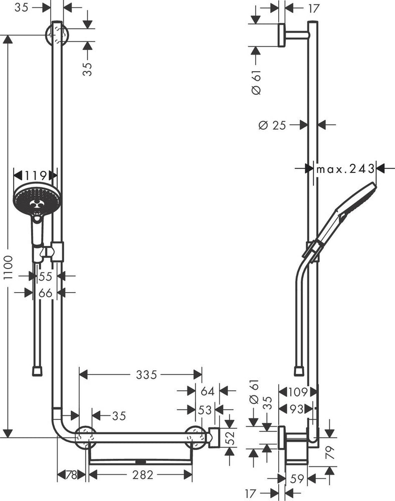 
                  
                    hansgrohe 漢斯格雅 Raindance Select S 蓮蓬頭 升降桿 蓮蓬頭滑桿組 26324 26326
                  
                