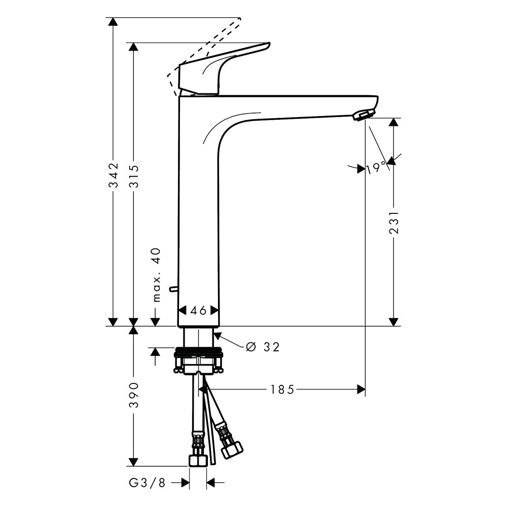 
                  
                    hansgrohe 漢斯格雅 Focus 高腳面盆龍頭 臉盆龍頭 水龍頭 31531
                  
                