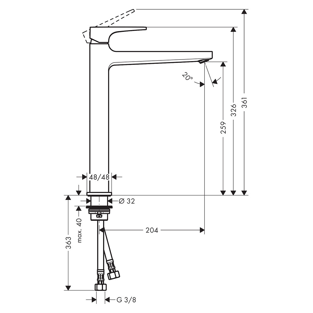 
                  
                    hansgrohe 漢斯格雅 Metropol 高腳臉盆龍頭 面盆龍頭 水龍頭 (L) 74512
                  
                