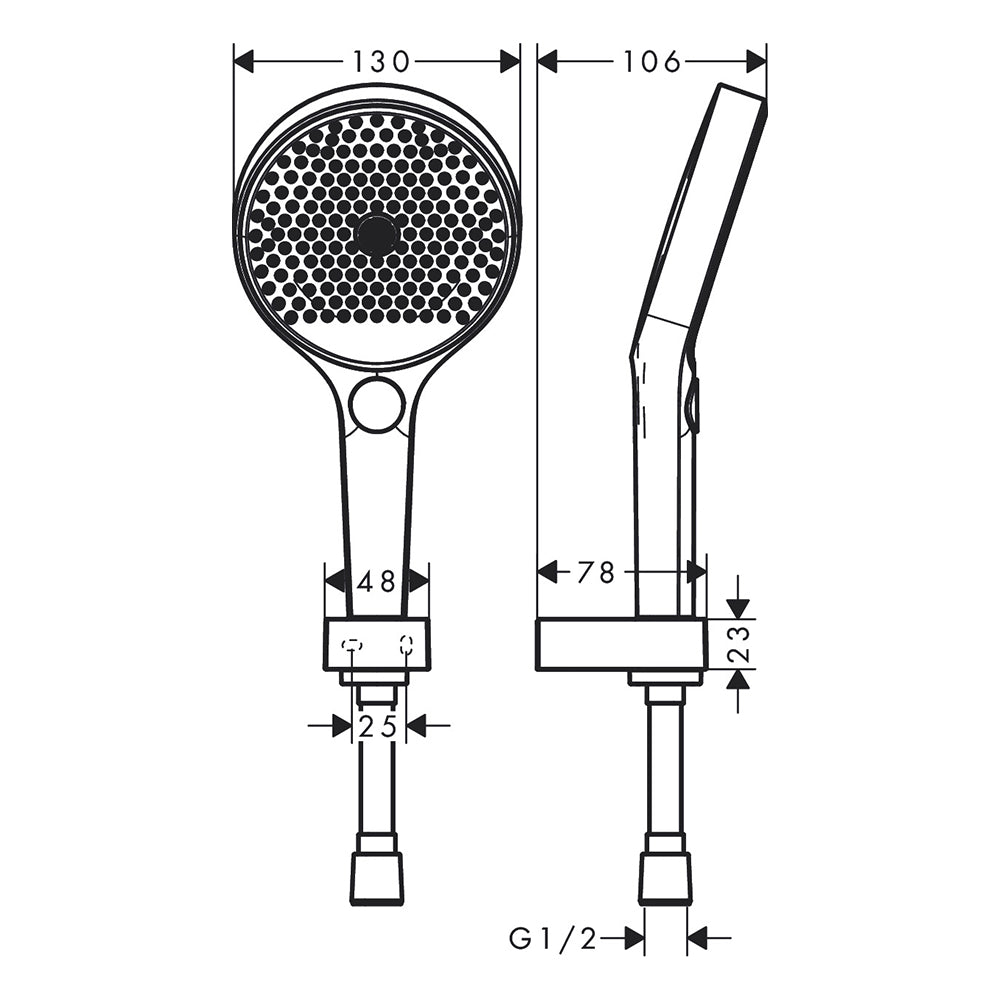 
                  
                    hansgrohe 漢斯格雅 Rainfinity 雙色 軟管 掛座 蓮蓬頭套組 26852
                  
                