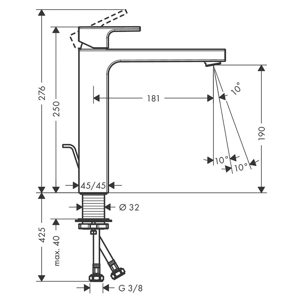 
                  
                    hansgrohe 漢斯格雅 Vernis Shape 高腳面盆龍頭 臉盆龍頭 水龍頭 71562
                  
                