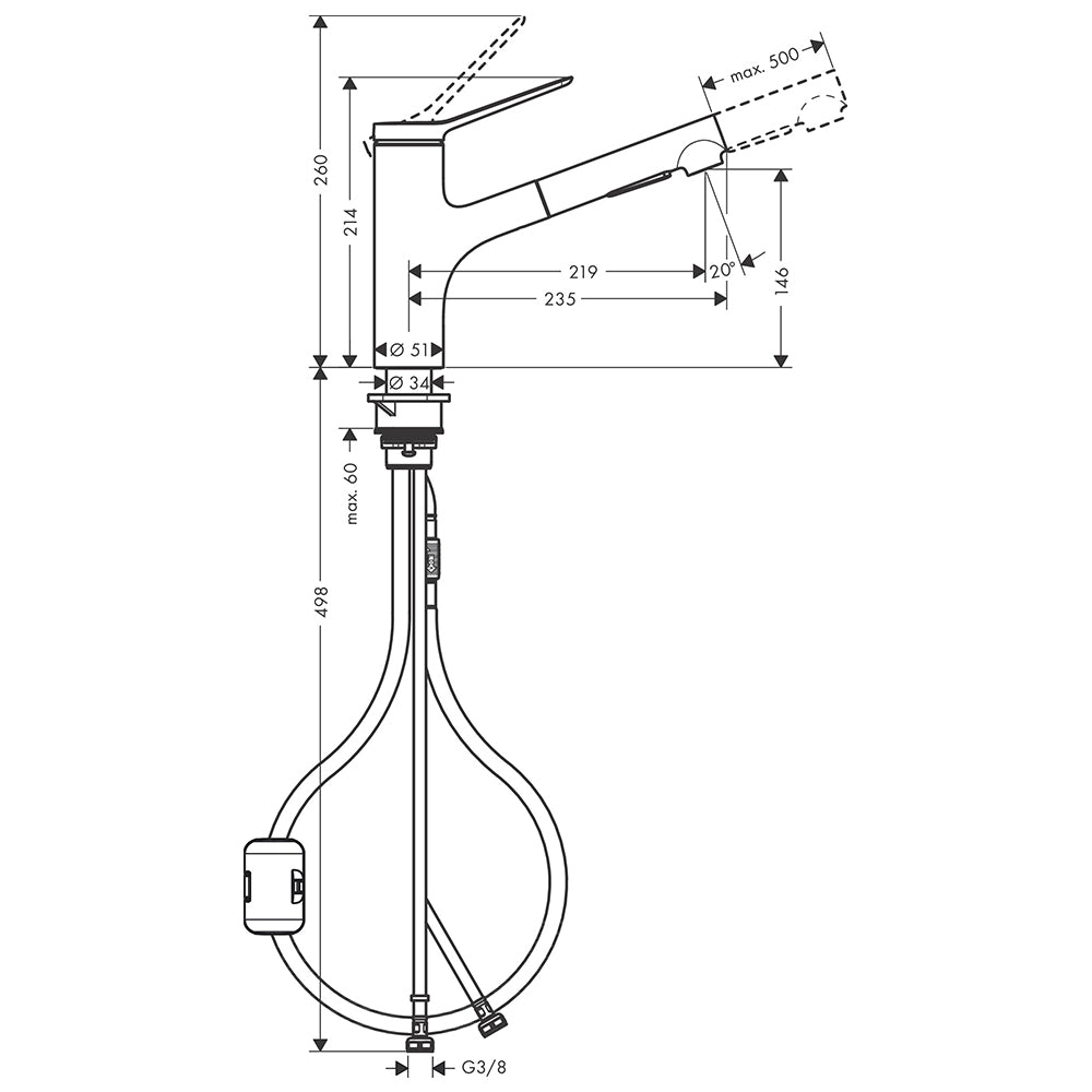 
                  
                    hansgrohe 漢斯格雅 Zesis M33 多色 廚房龍頭 伸縮龍頭 74800
                  
                