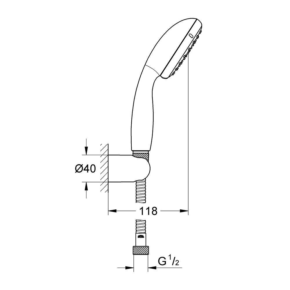 
                  
                    GROHE 高儀 德國品牌 TEMPESTA 100 軟管 掛座 蓮蓬頭套組 27803
                  
                