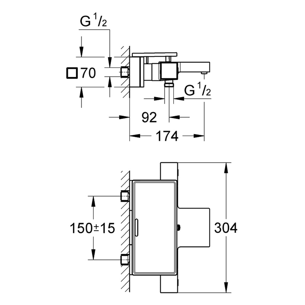 
                  
                    GROHE 高儀 德國品牌 GROHTHERM CUBE 浴缸淋浴龍頭 34502
                  
                