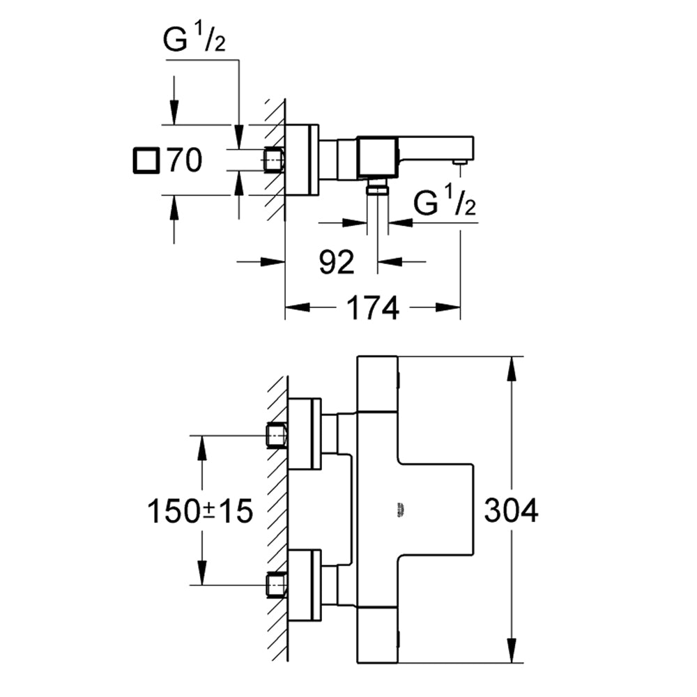 
                  
                    GROHE 高儀 德國品牌 GROHTHERM CUBE 浴缸淋浴龍頭 34497
                  
                