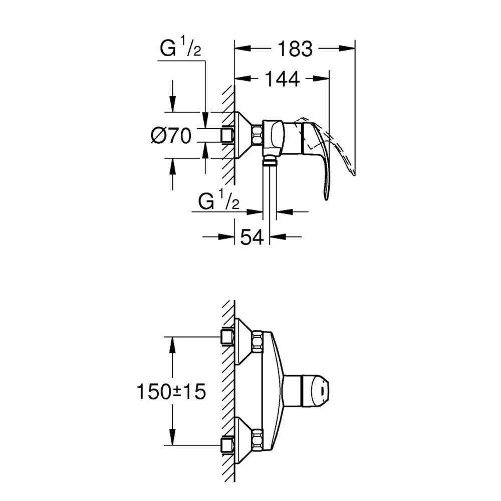 
                  
                    GROHE 高儀 德國品牌 EUROSMART 淋浴龍頭 33555
                  
                