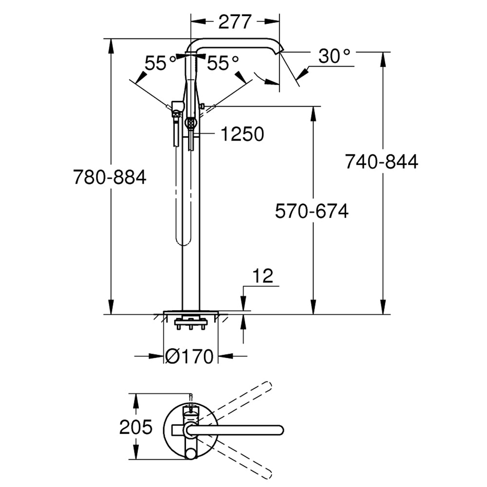 
                  
                    GROHE 高儀 ESSENCE 多色 落地浴缸龍頭 蓮蓬頭 23491
                  
                