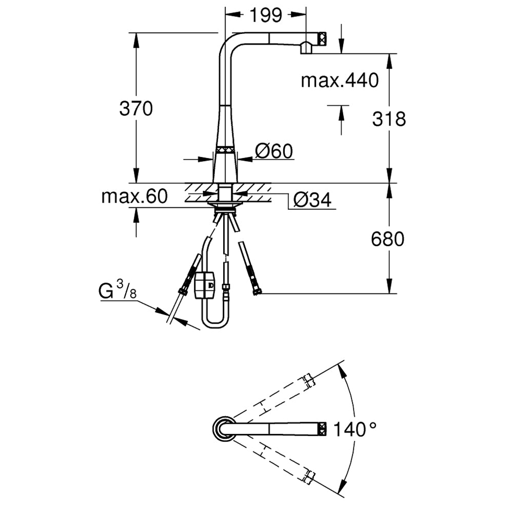 
                  
                    GROHE 高儀 ZEDRA SMARTCONTROL 雙色 廚房龍頭 伸縮龍頭 31593
                  
                