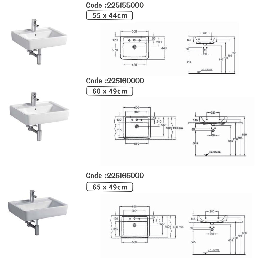 
                  
                    GEBERIT 德國品牌 Renova Plan系列 可壁掛 台上盆 臉盆 面盆 27614 22616
                  
                