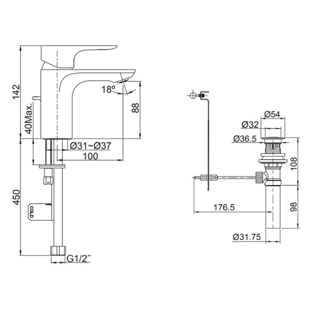 
                  
                    KOHLER 科勒 Aleo 雙色 水龍頭 臉盆龍頭 面盆龍頭 72275T-4
                  
                