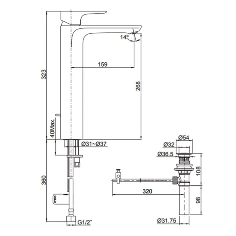 
                  
                    KOHLER 科勒 ALEO 雙色 水龍頭 臉盆龍頭 高腳龍頭 98868T-4
                  
                