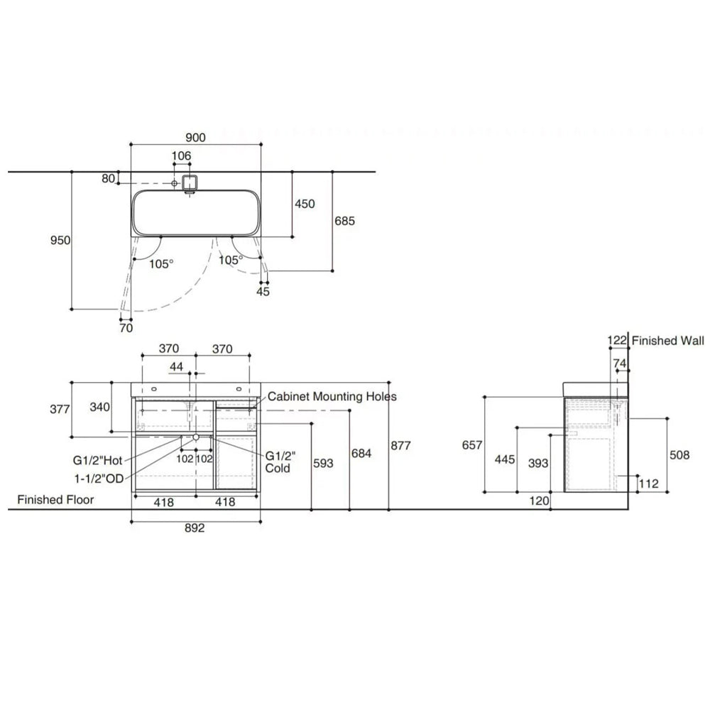 
                  
                    KOHLER 科勒 MAXISPACE 防水浴櫃 木紋 面盆浴櫃組 淺木紋 90cm 27444T
                  
                