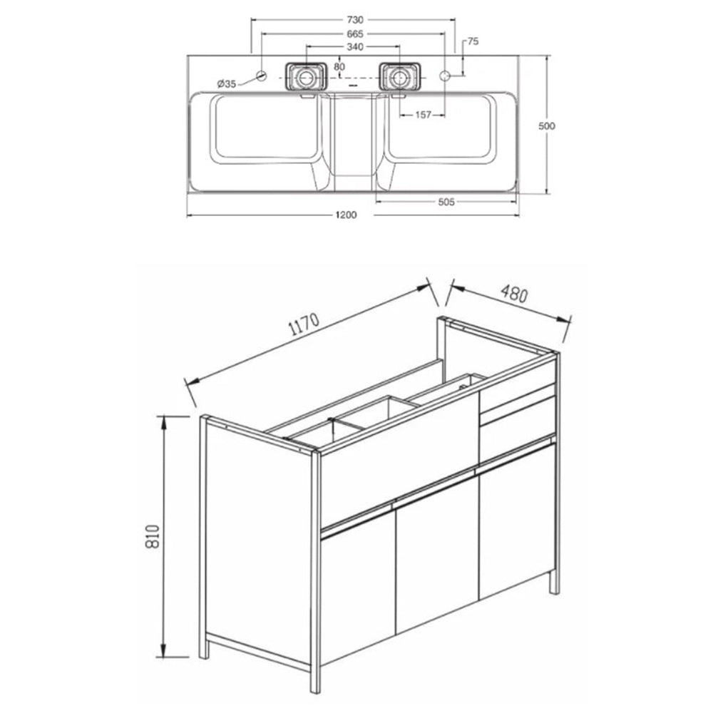 
                  
                    KOHLER 科勒 MAXISPACE 2.0 防水浴櫃 木紋 面盆浴櫃組 奶茶色 120cm 23802T
                  
                