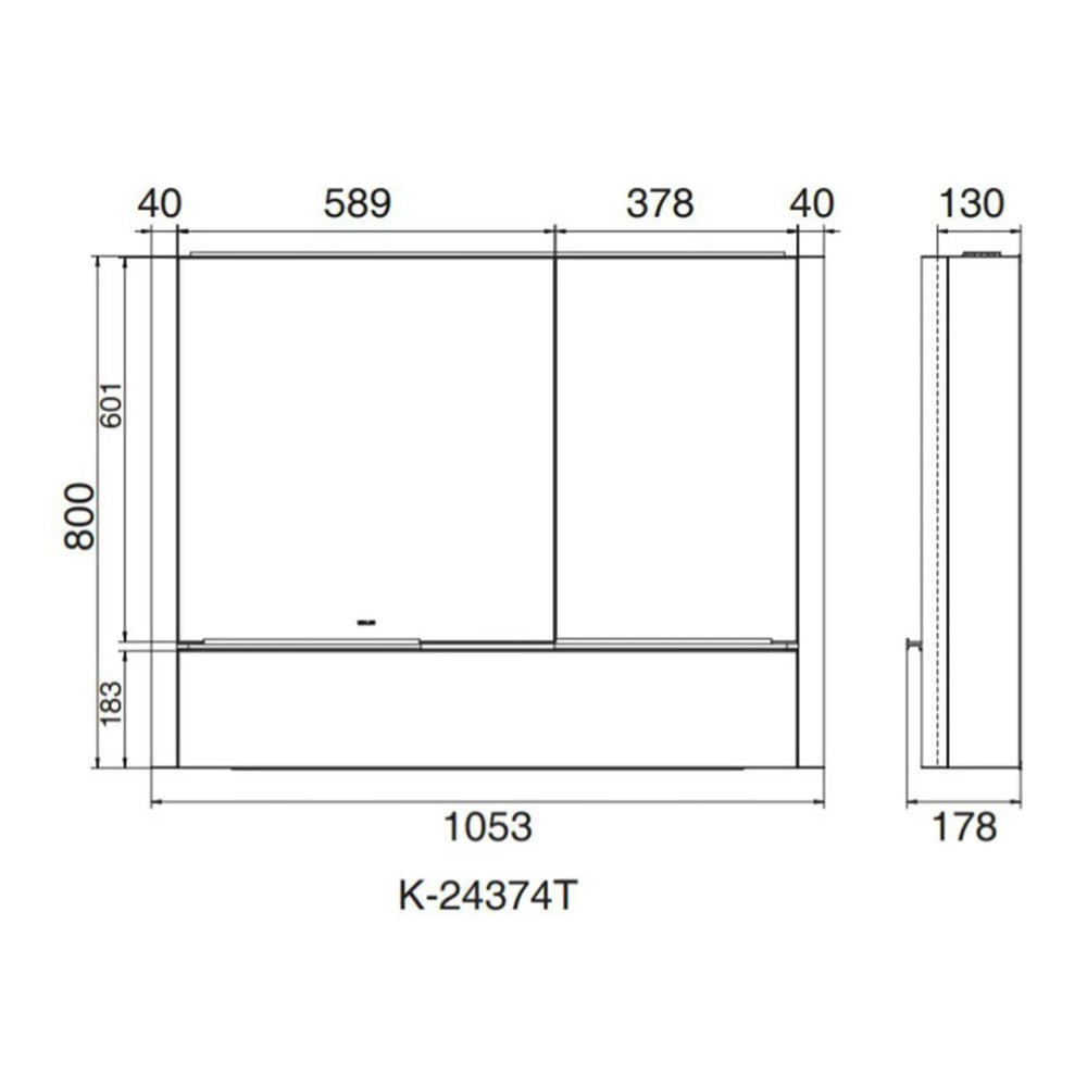 
                  
                    KOHLER 科勒 Maxispace 2.0 1000mm 鏡櫃 浴鏡 冰箱款 24372T
                  
                