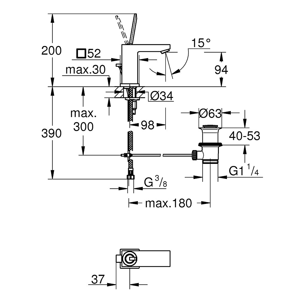 
                  
                    GROHE 高儀 德國品牌 EUROCUBE JOY 面盆龍頭 臉盆龍頭 (S) 23654
                  
                