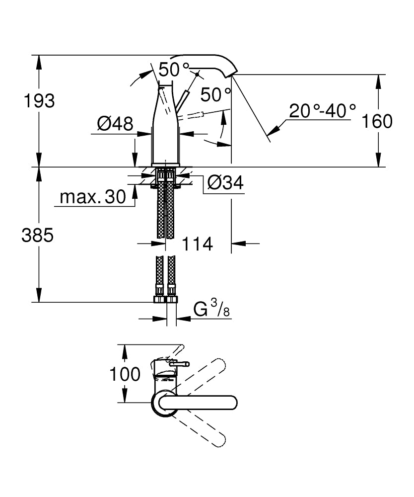 
                  
                    GROHE 高儀 德國品牌 ESSENCE 可旋轉 面盆龍頭 臉盆龍頭 (M) 24176
                  
                