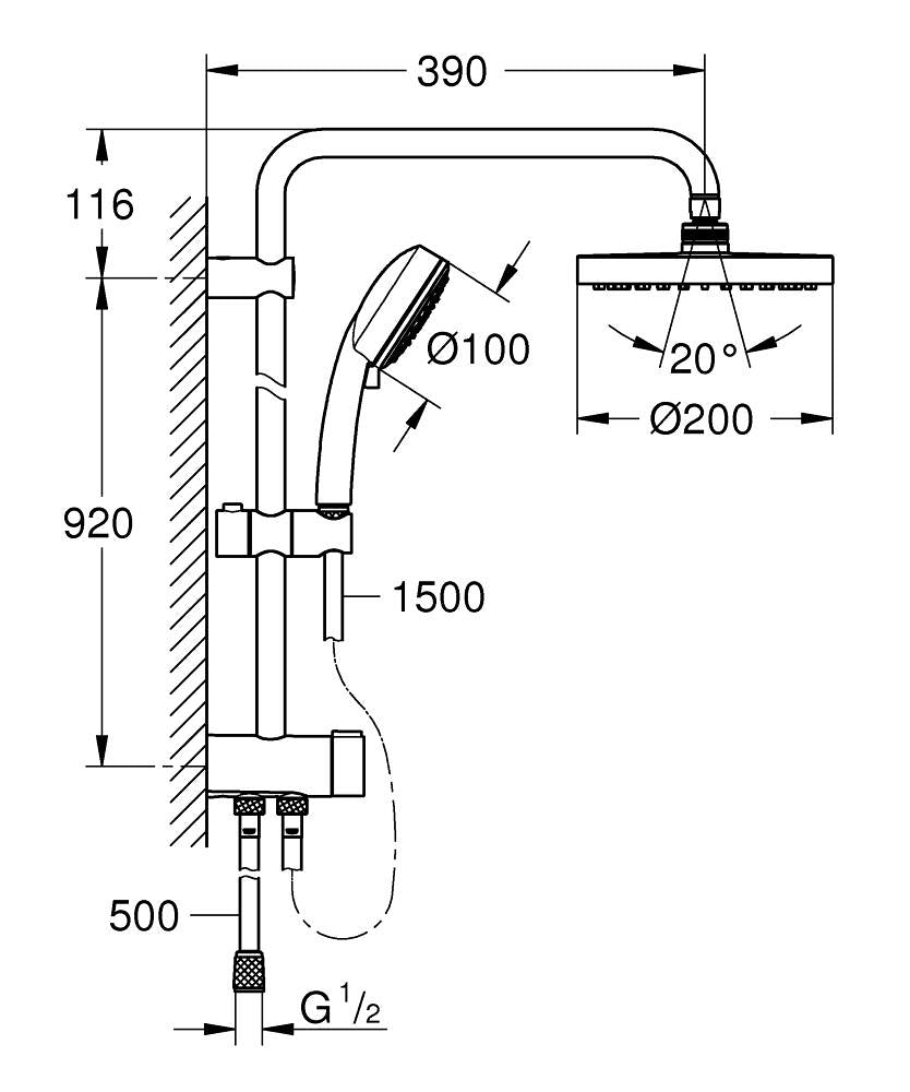 
                  
                    GROHE 高儀 TEMPESTA COSMOPOLITAN SYSTEM 200 頂灑組 26453
                  
                